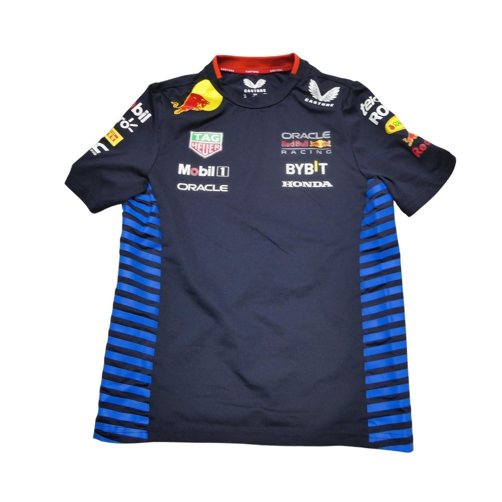 Oracle Red Bull Racing Shirt Boys 10 Blue F1 Formula 1 Racing Castore Tee